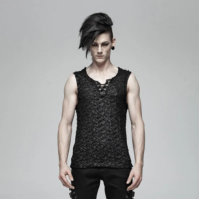 Men's Goth Ripped Tank Tops