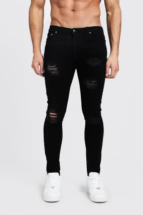 Multi Rip Skinny Jeans