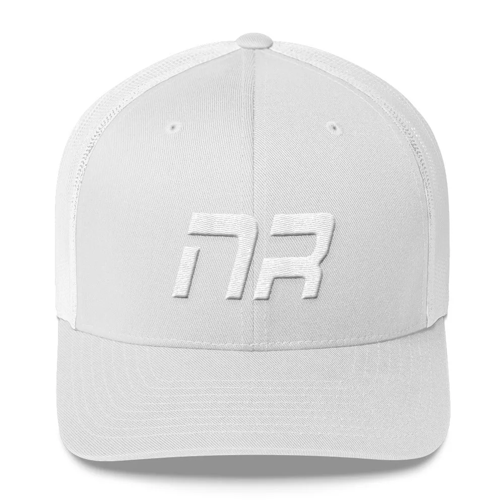 Native Realm - Mesh Back Trucker Cap - White Embroidery - NR - Many Hat Color Options Available