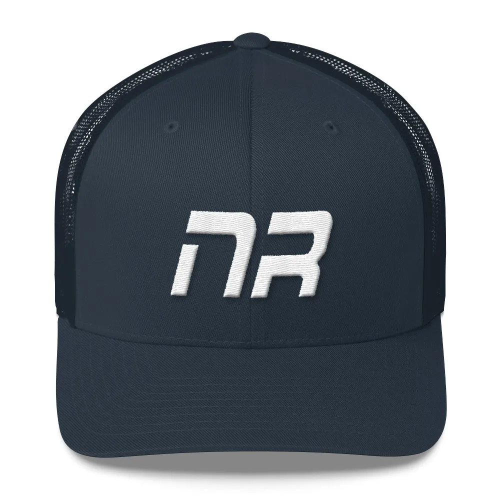 Native Realm - Mesh Back Trucker Cap - White Embroidery - NR - Many Hat Color Options Available