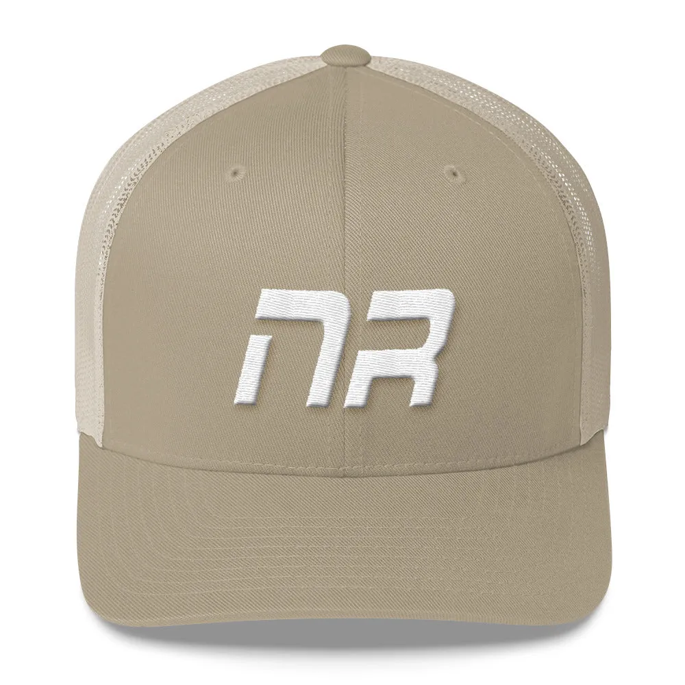 Native Realm - Mesh Back Trucker Cap - White Embroidery - NR - Many Hat Color Options Available