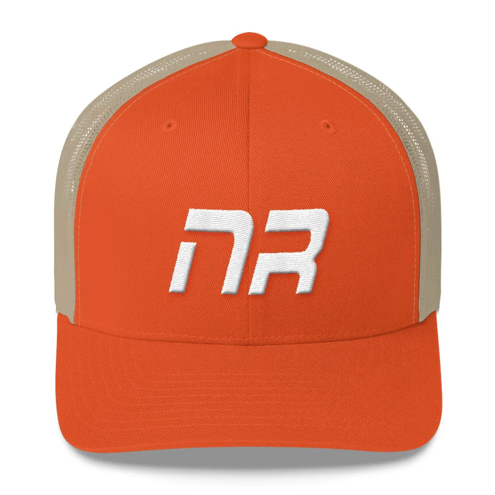 Native Realm - Mesh Back Trucker Cap - White Embroidery - NR - Many Hat Color Options Available