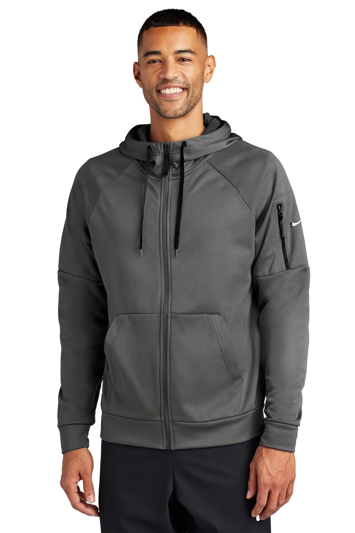 Nike Therma-FIT Pocket ZipUp Custom Hoodies, Anthracite