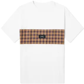 PACCBET Checked Band Logo T-ShirtWhite