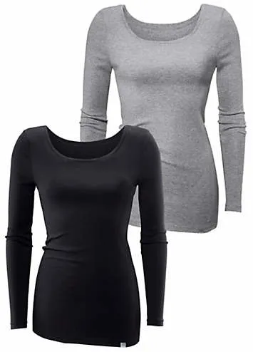 Pack of 2 Long Sleeve Tops by Bench | Look Again