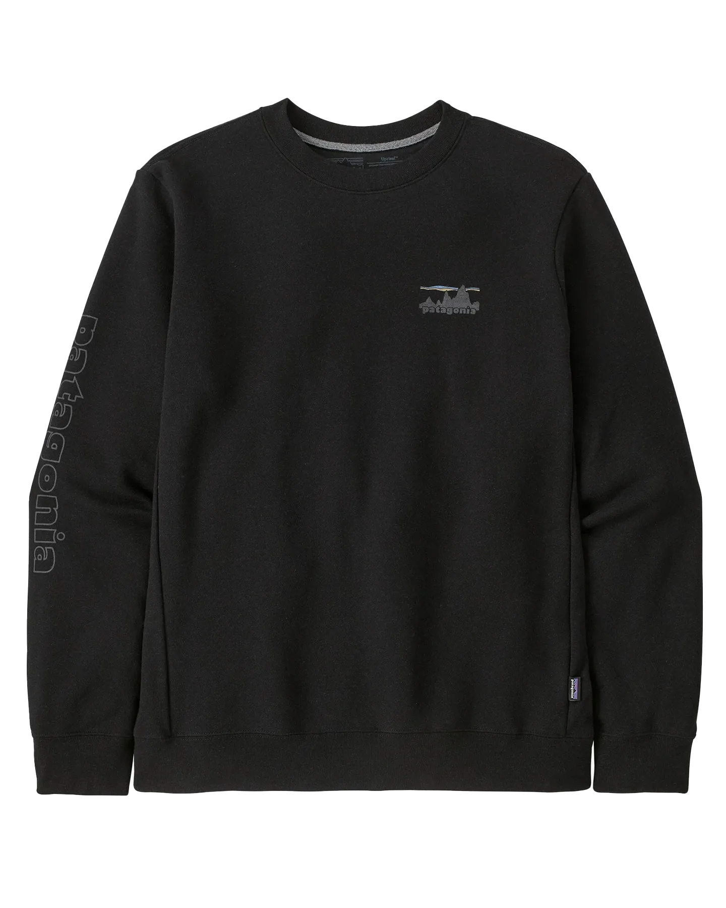 Patagonia '73 Skyline Uprisal Crew Sweatshirt - Ink Black | Shop Shirts & Tops at Trojan Wake Ski Snow & Snow Skiers