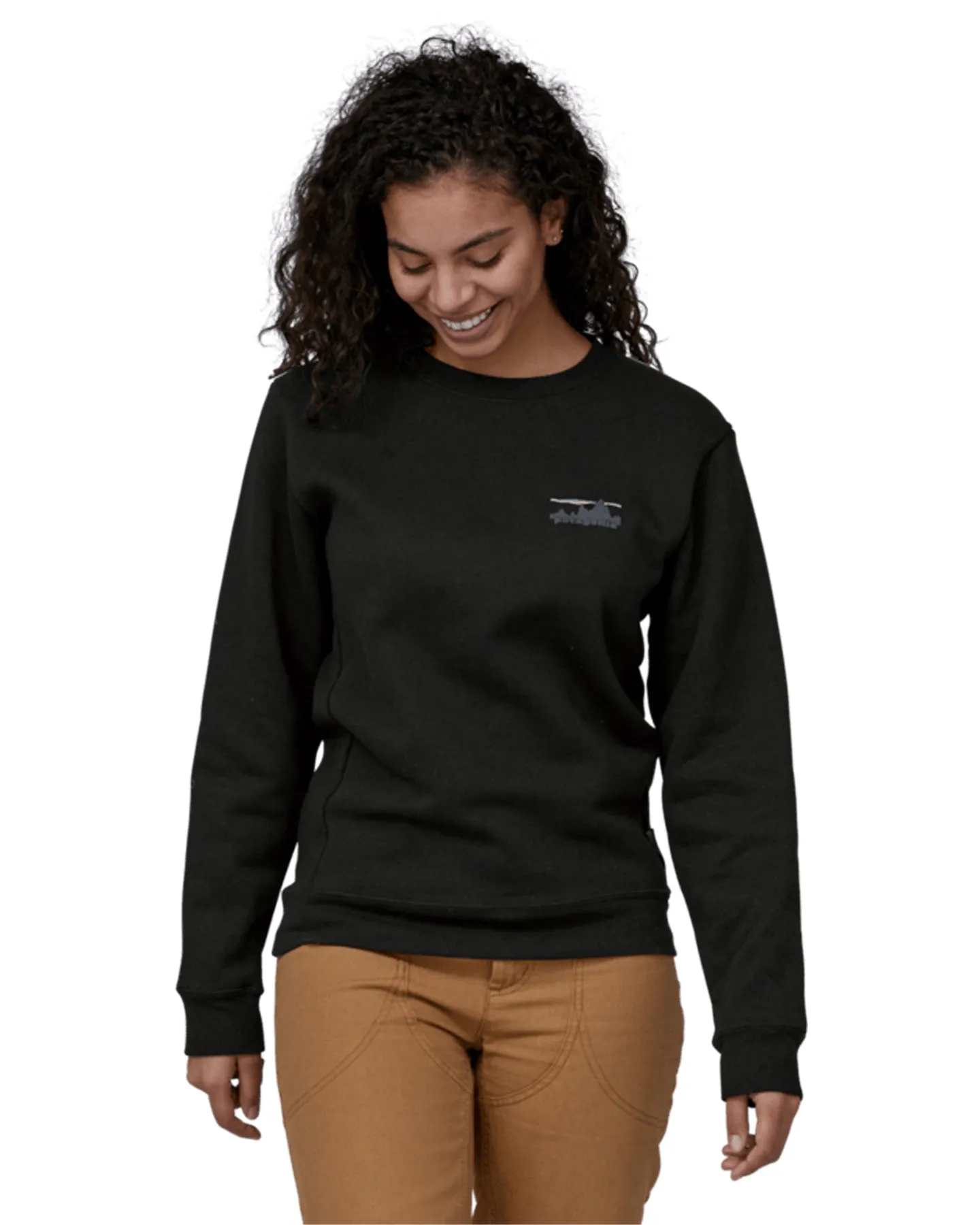 Patagonia '73 Skyline Uprisal Crew Sweatshirt - Ink Black | Shop Shirts & Tops at Trojan Wake Ski Snow & Snow Skiers