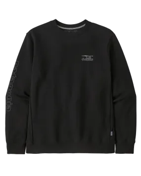 Patagonia '73 Skyline Uprisal Crew Sweatshirt - Ink Black | Shop Shirts & Tops at Trojan Wake Ski Snow & Snow Skiers