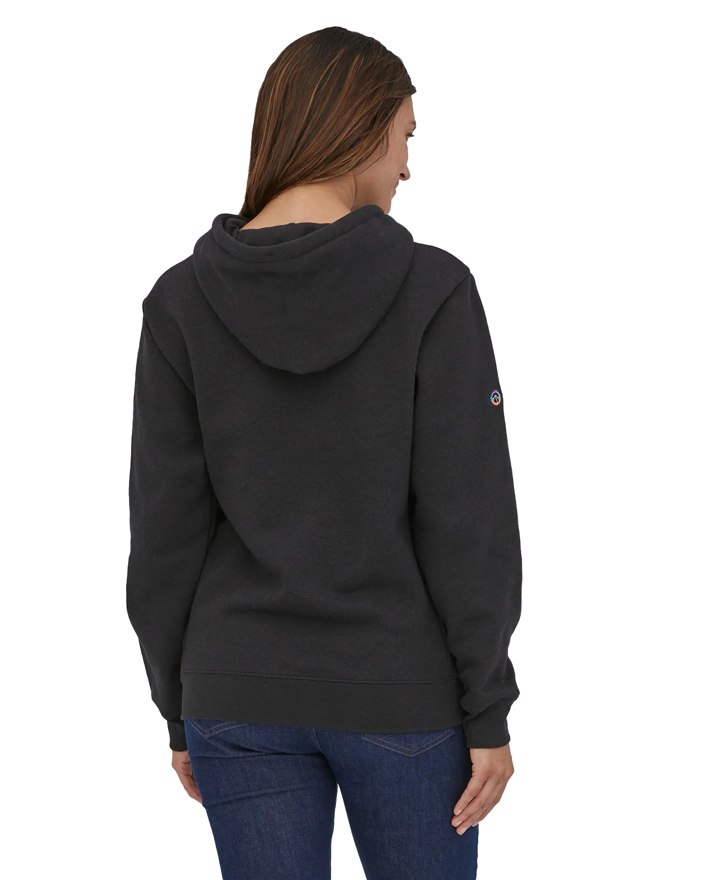 Patagonia Fitz Roy Icon Uprisal Hoodie - Ink Black | Shop Shirts & Tops at Trojan Wake Ski Snow & Snow Skiers Warehouse