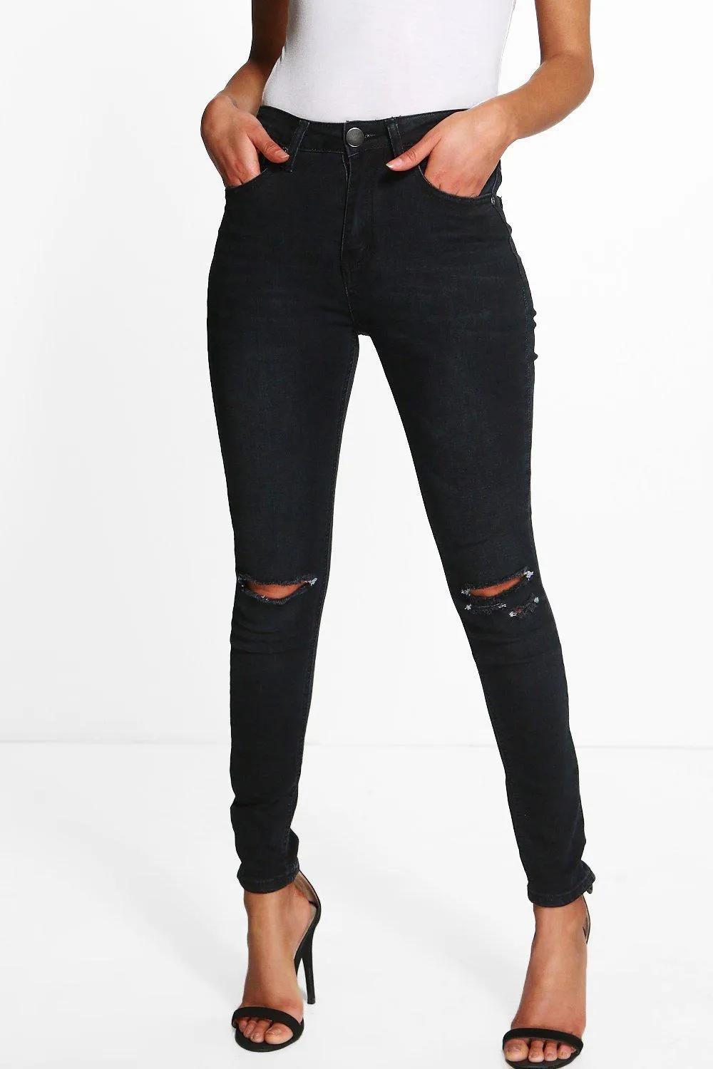 Petite  High Waisted Skinny Jeans