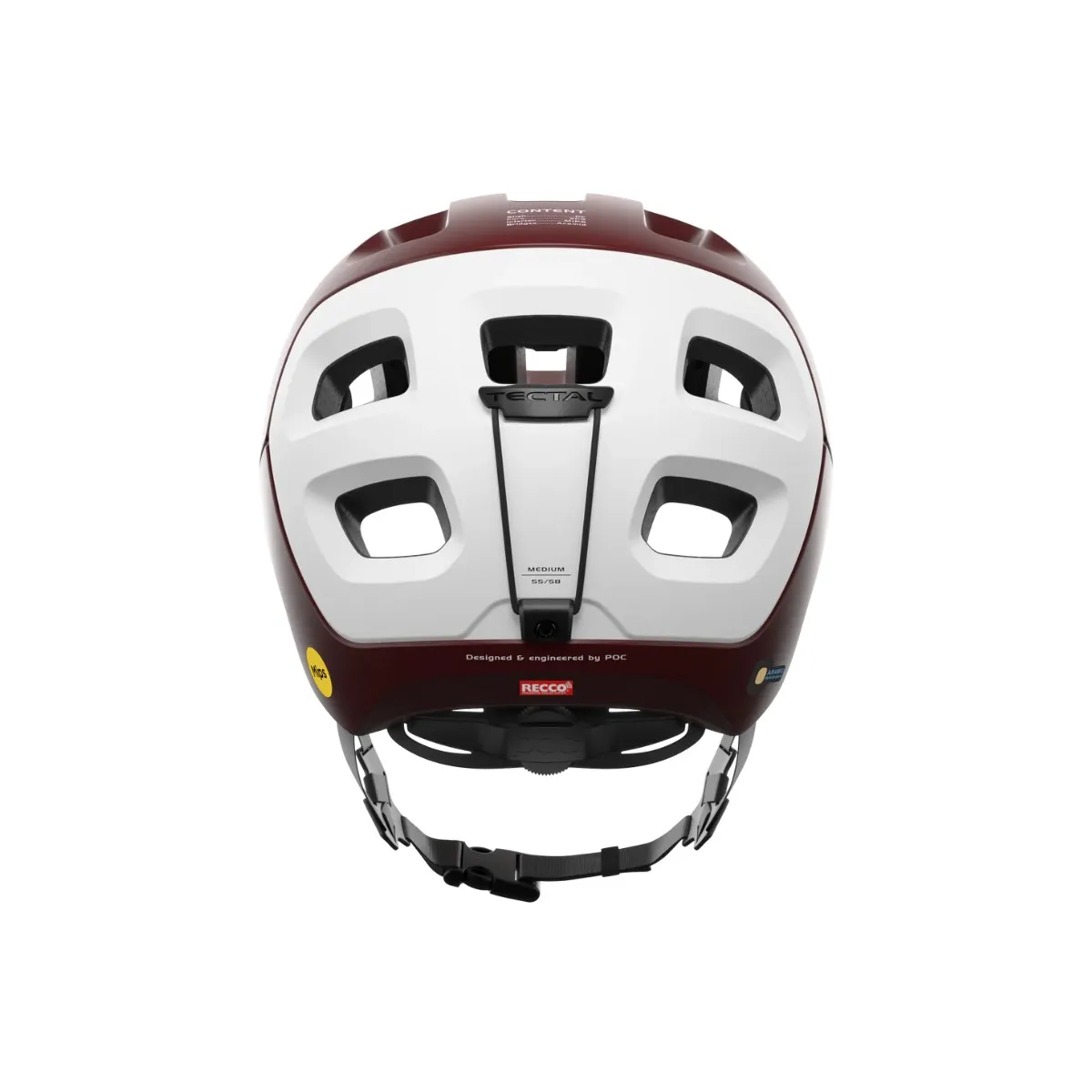 POC Tectal Race MIPS Maroon Matte White Helmet