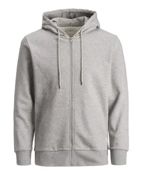 Produkt Basic Zip Up Hooded Sweatshirts Light Grey Melange