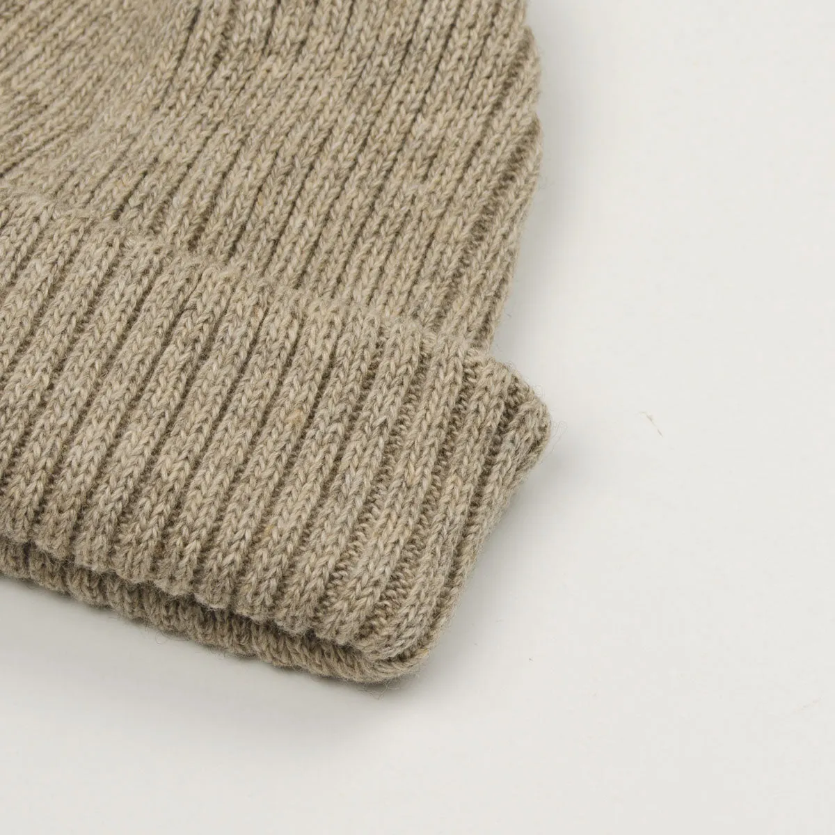 RoToTo - Recycle W/PL 2x2 Beanie - Beige