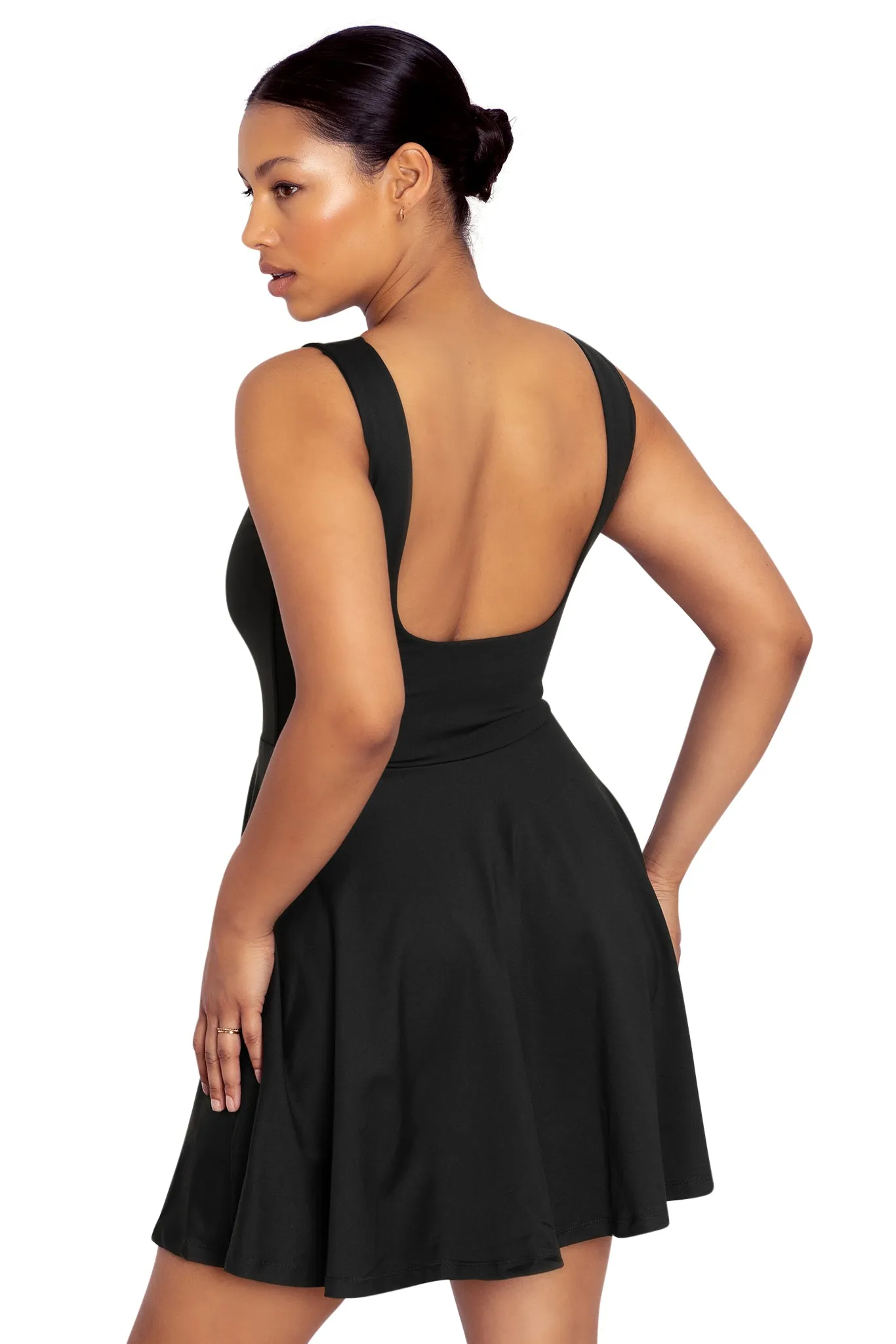 Show Us Ya Tops Matte Black Underbust Dress