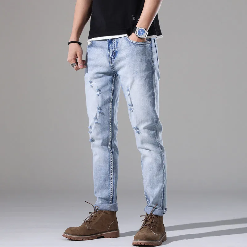 Slim-Fit Ripped Jeans