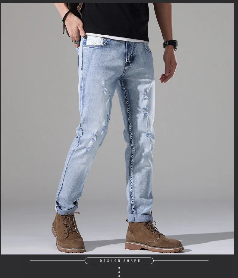 Slim-Fit Ripped Jeans