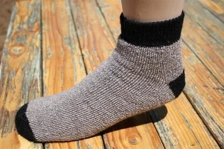 SlipperBootie Alpaca Quarter Socks 3-Pack Made in USA