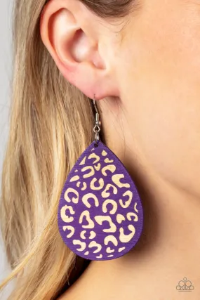 Suburban Jungle - Purple ~ Paparazzi Earrings