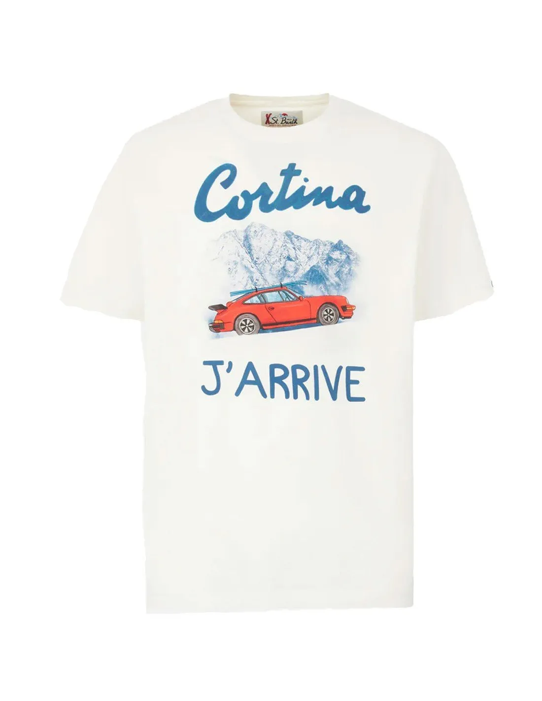 T-shirt MC2 Saint Barth uomo Arnott Cortina j'arrive bianca