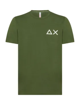 T-shirt Sun68 uomo Big AX logo T34105 verde