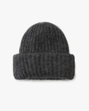 Teurn Studios Mohair Beanie Rib Grey