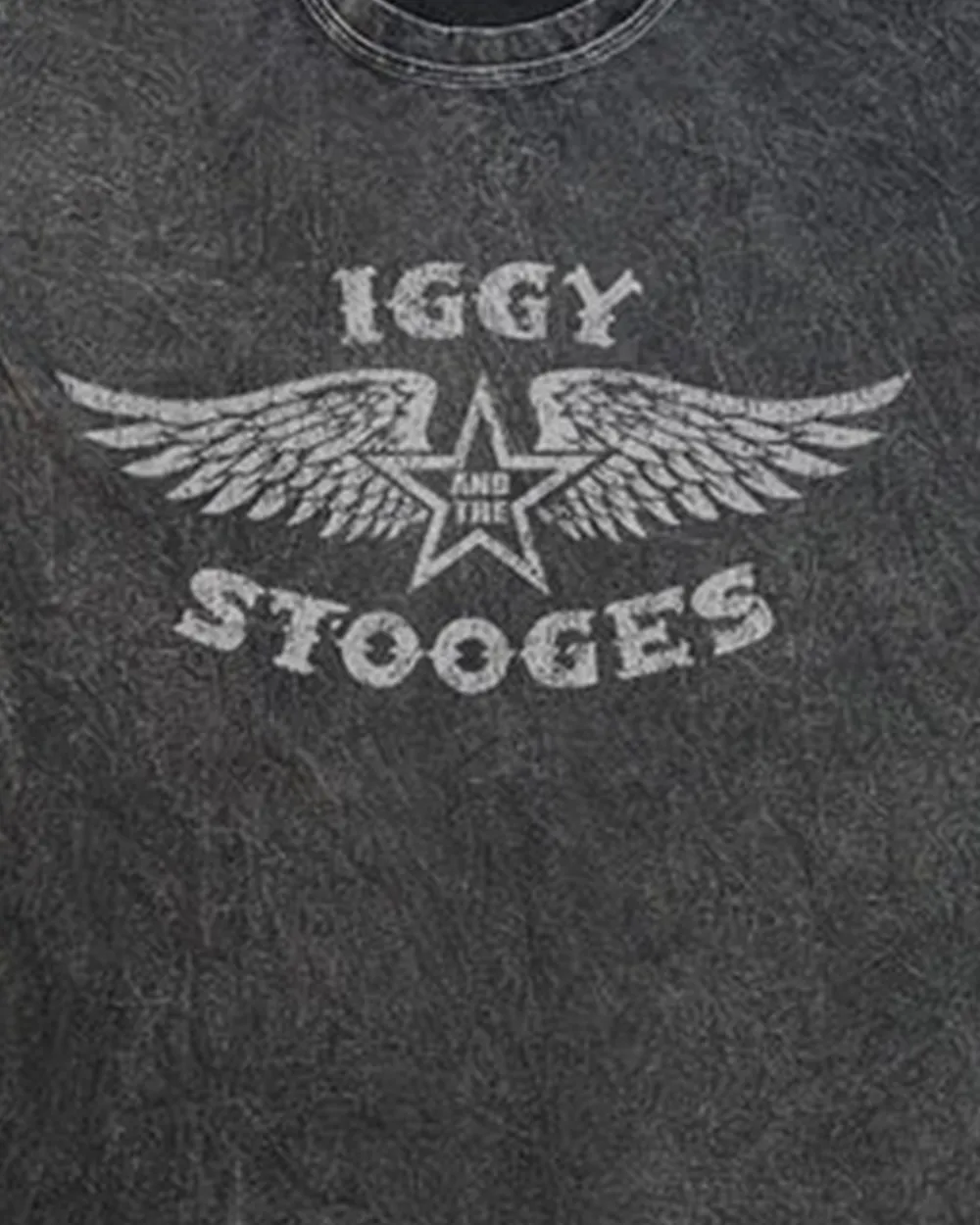 The Stooges - Wings Logo Etched Wash T-Shirt