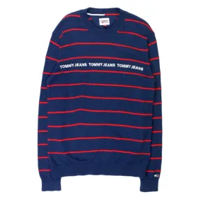 Tommy Jeans Navy & Red Striped Jumper