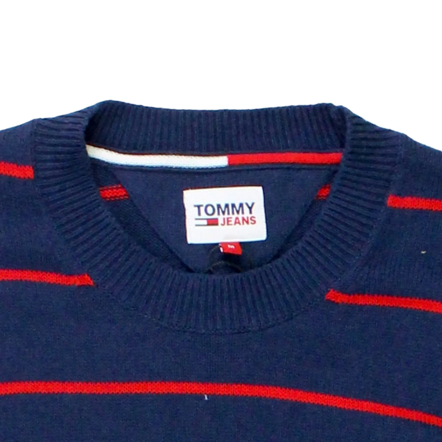 Tommy Jeans Navy & Red Striped Jumper